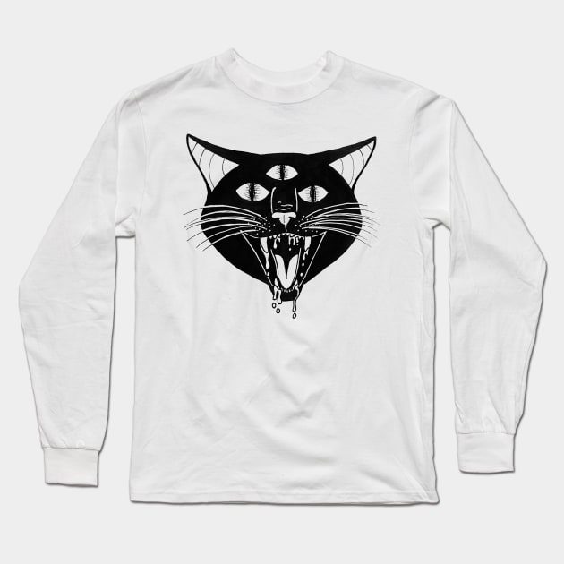 Three eyed cat Long Sleeve T-Shirt by ncprocter
